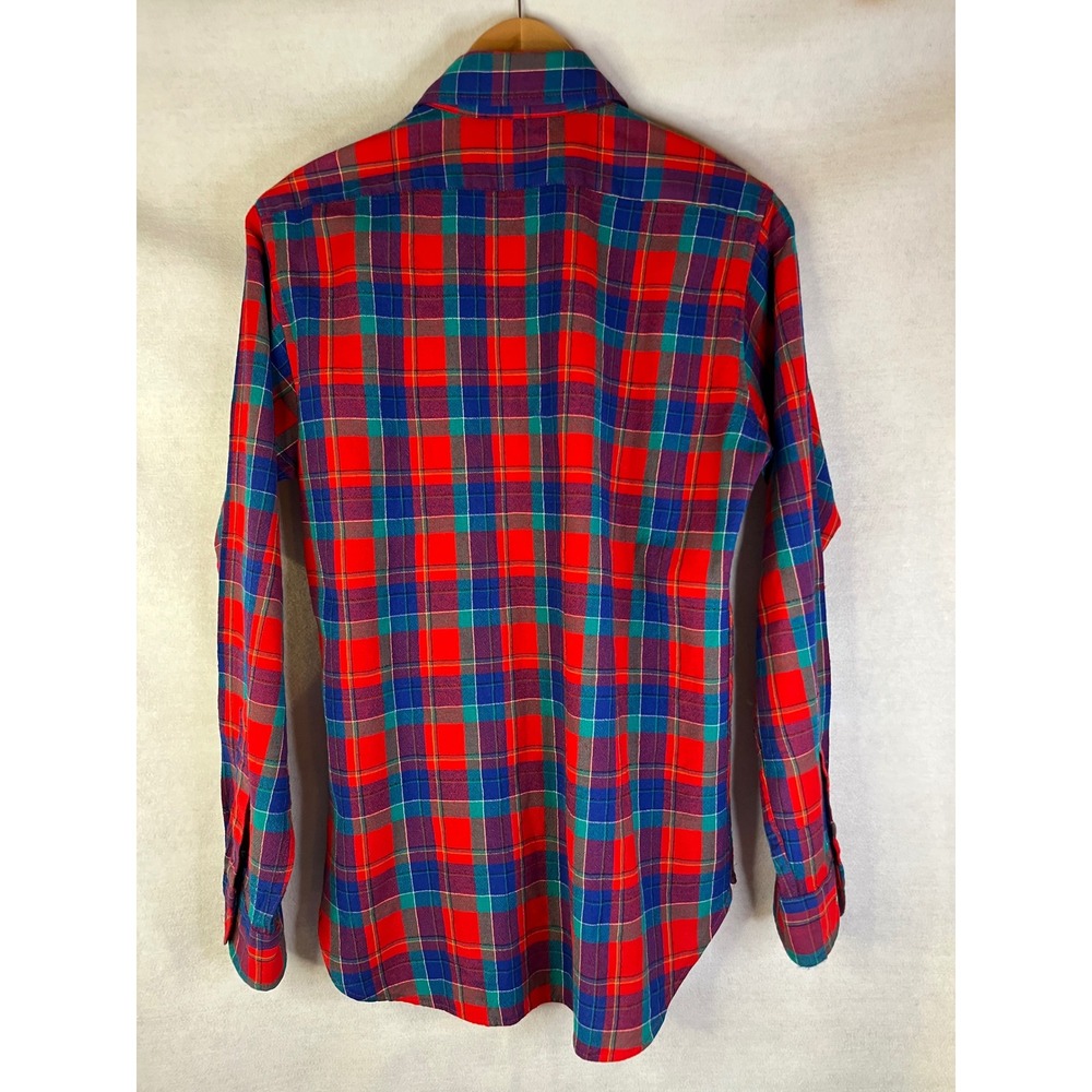 Pendleton men's virgin wool vintage button up shirt MEDIUM LONG made in USA - Picture 4 of 4